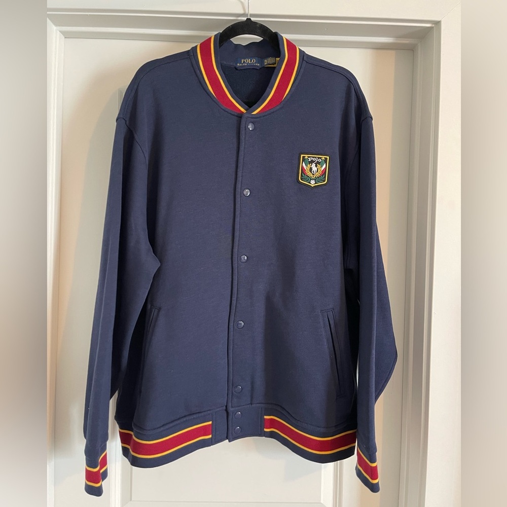 Polo Ralph Lauren Mens Uni Crest Spell Out Bomber Jacket XXL